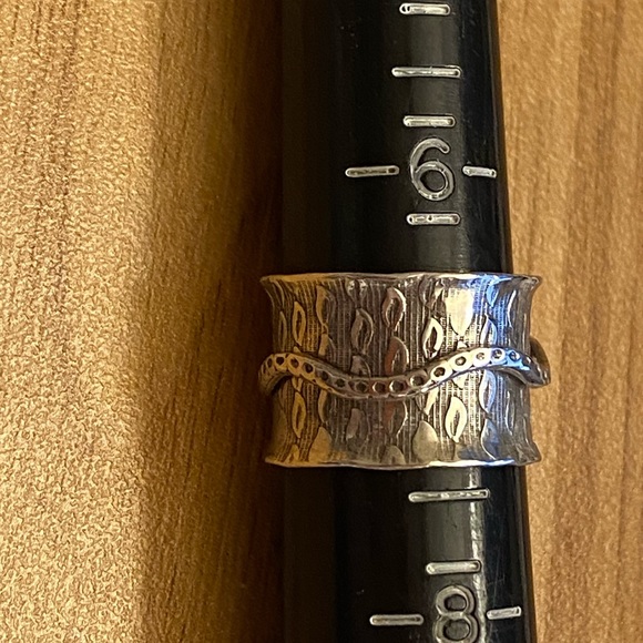 Vintage, 925 sterling silver spinner band ring - Picture 3 of 6